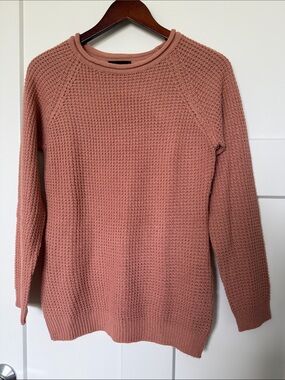 Ambiance Apparel Waffle-Knit Crewneck Sweater